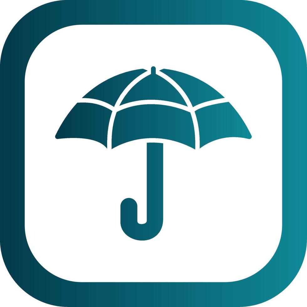 Parasol Glyph Gradient Corner Icon vector