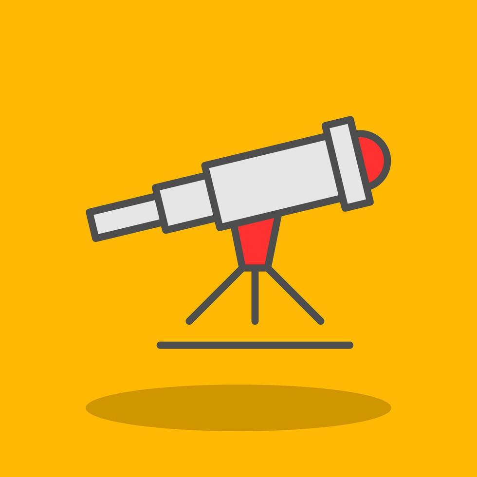 Stargazing Filled Shadow Icon vector