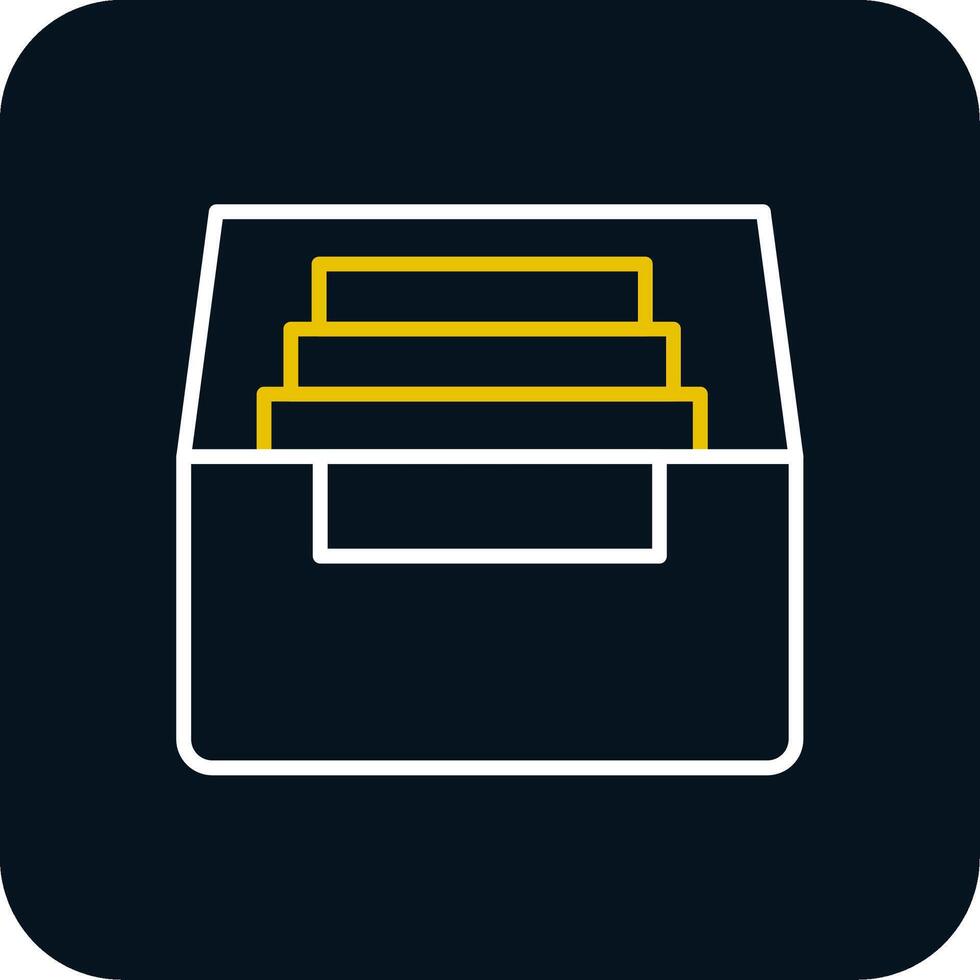 Archive Line Red Circle Icon vector