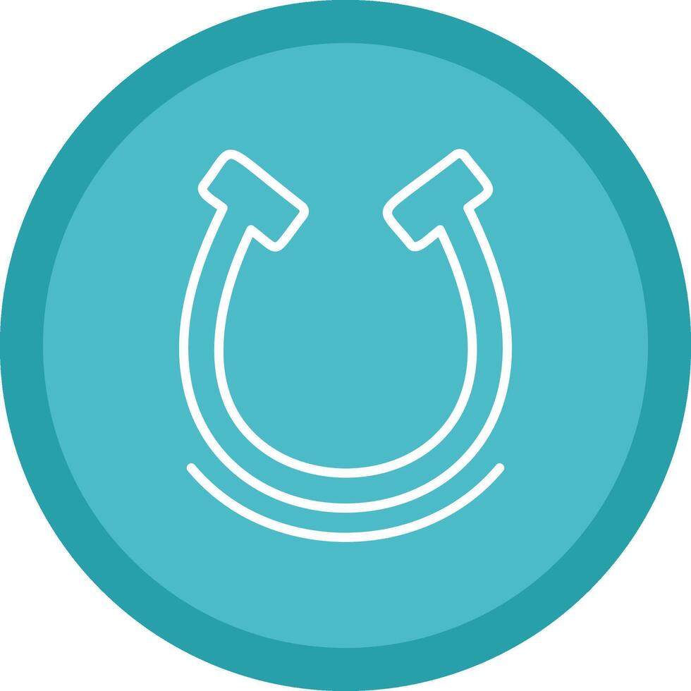 Horseshoe Line Multi Circle Icon vector