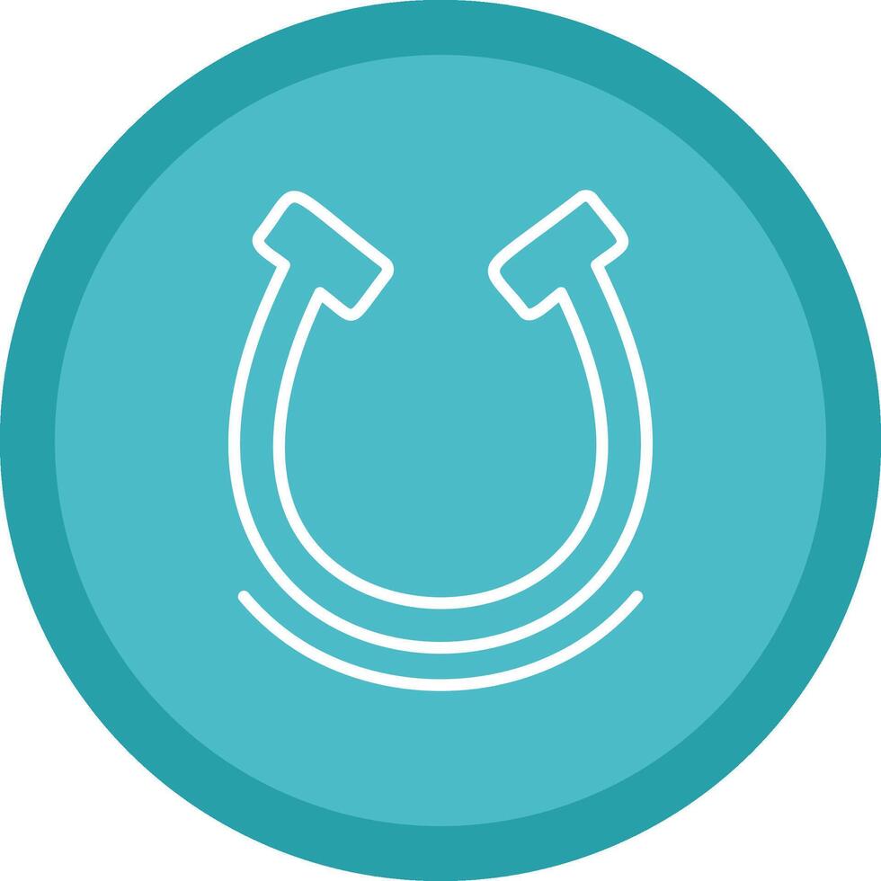 Horseshoe Line Multi Circle Icon vector