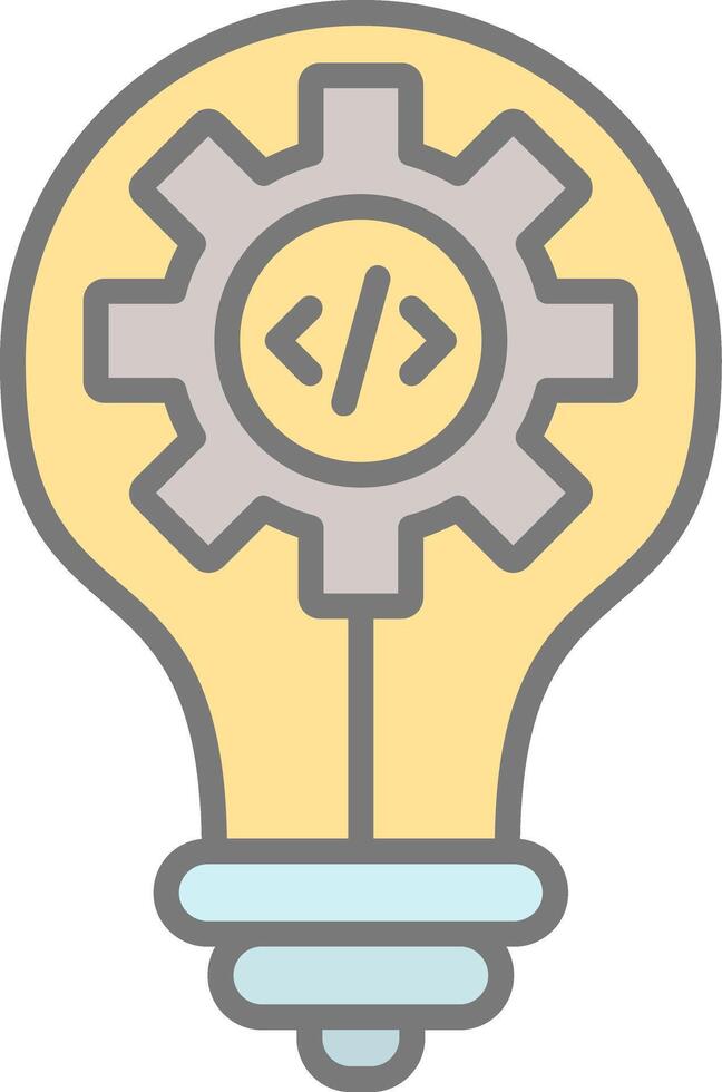 Idea Line Filled Light Icon vector