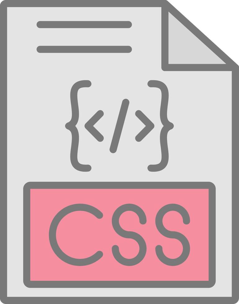 Css Line Filled Light Icon vector