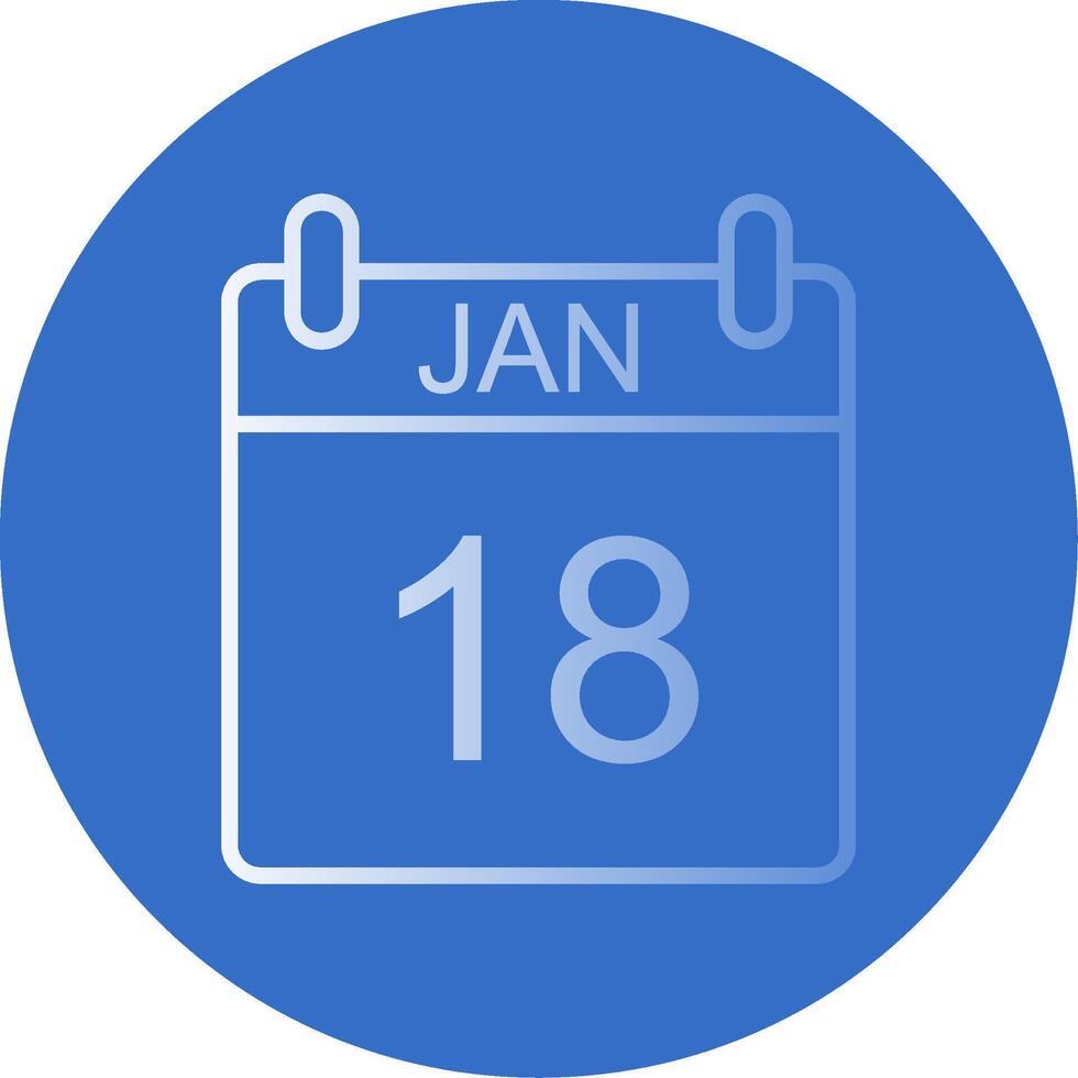 January Flat Bubble Icon vector