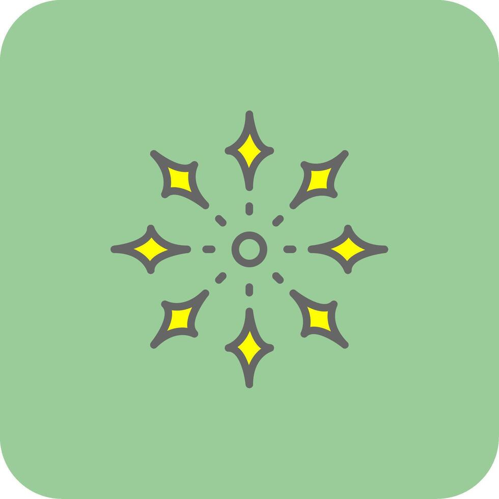 Firework Filled Yellow Icon vector