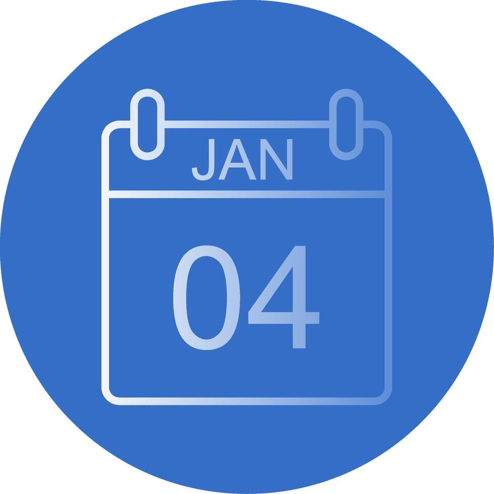 January Flat Bubble Icon vector