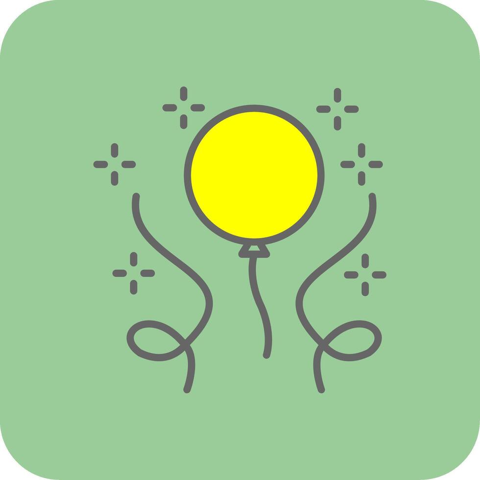 Baloon Filled Yellow Icon vector