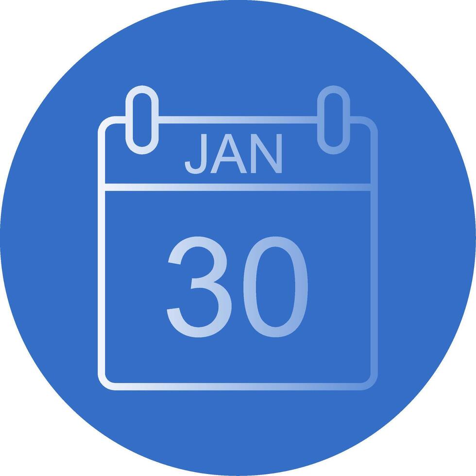 January Flat Bubble Icon vector