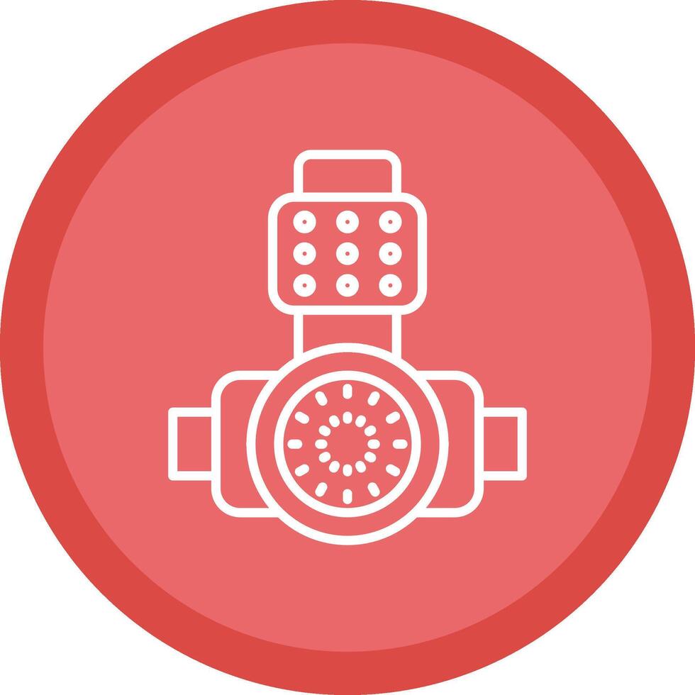 Head Light Line Multi Circle Icon vector