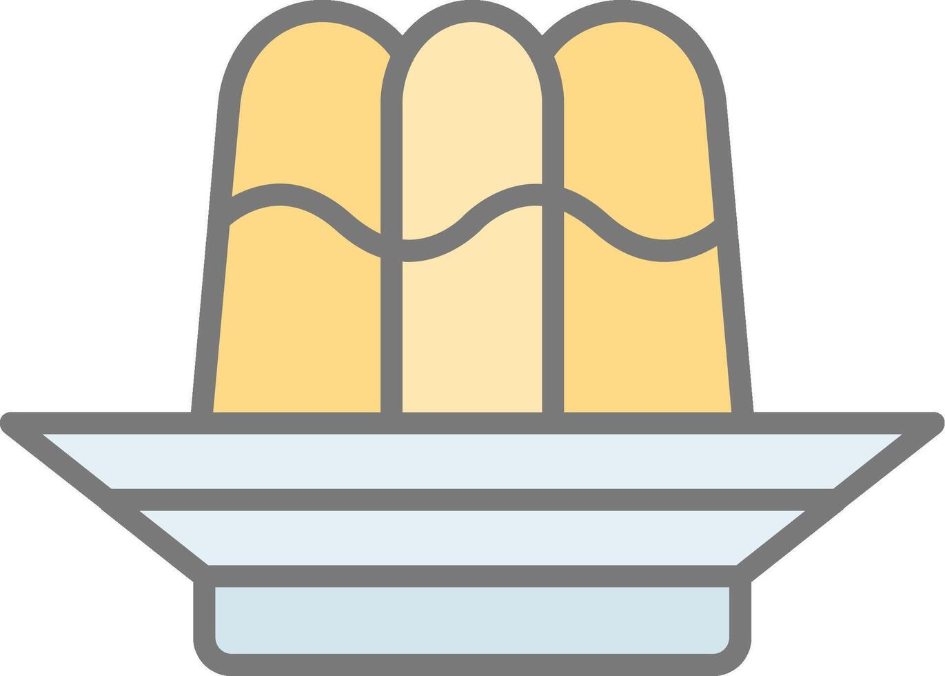Jelly Line Filled Light Icon vector