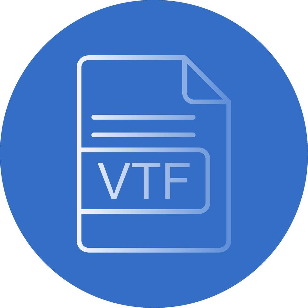 VTF File Format Flat Bubble Icon vector