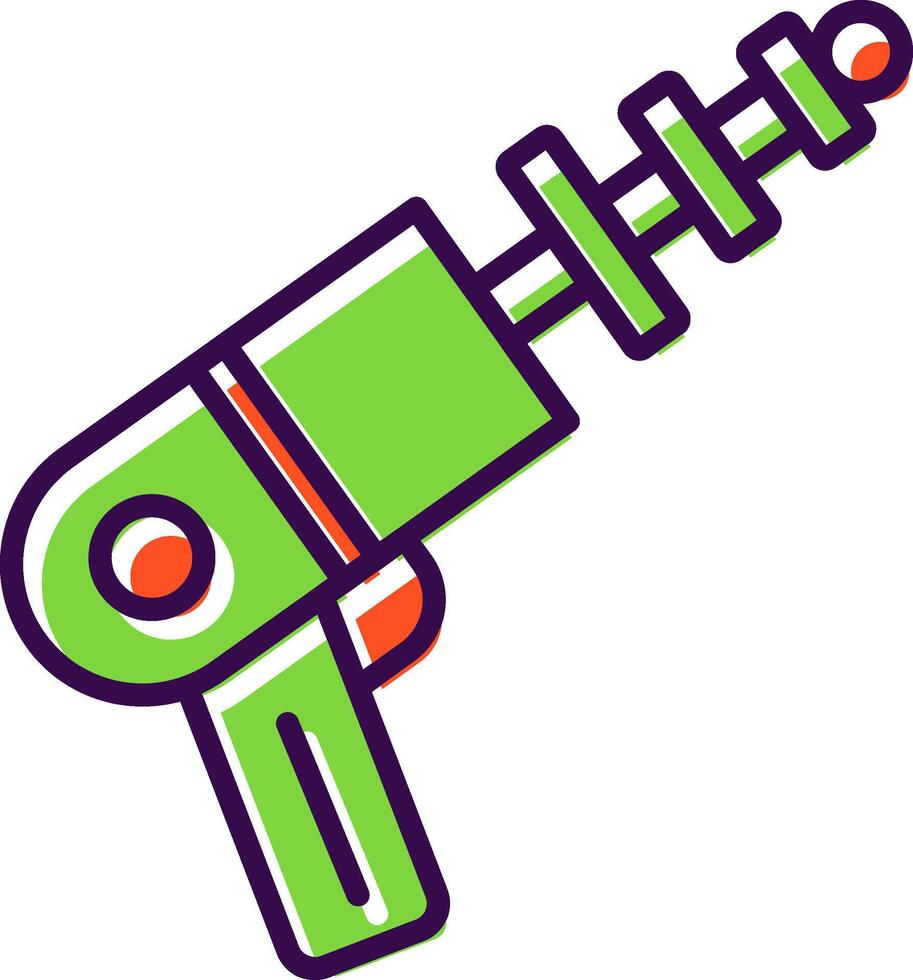 Space Gun filled Design Icon vector