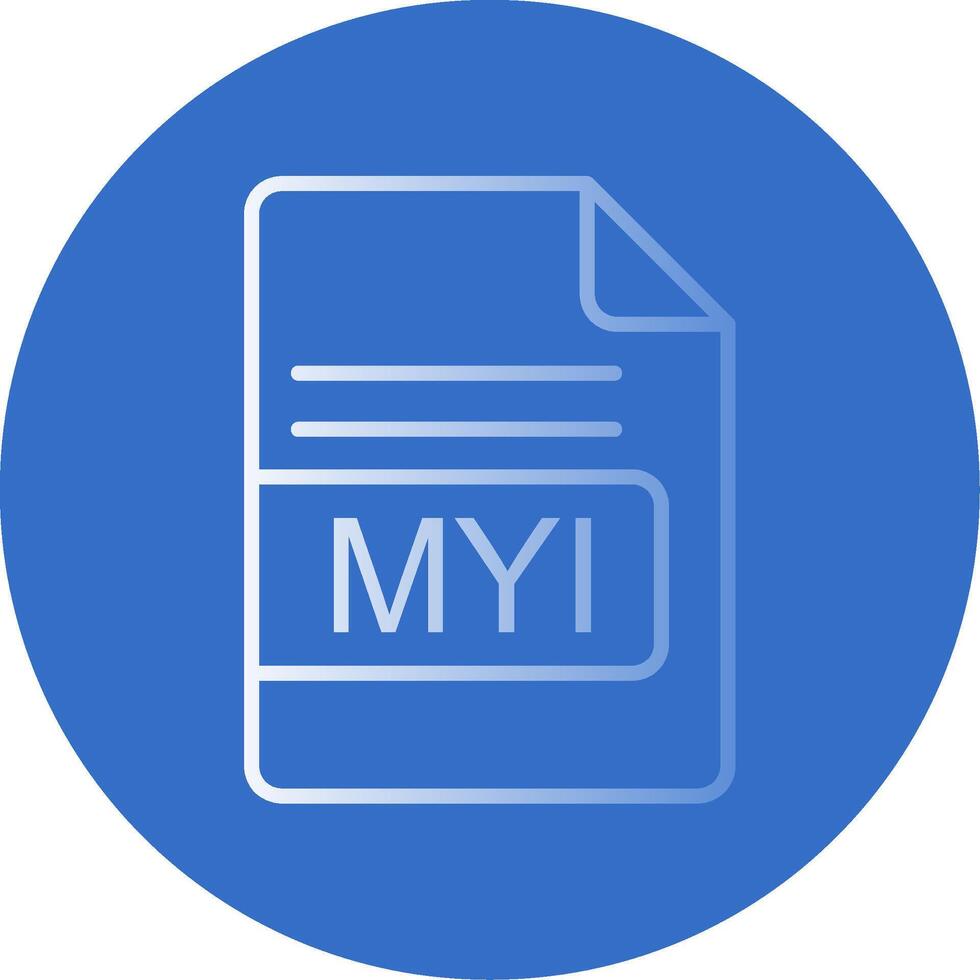 MYI File Format Flat Bubble Icon vector