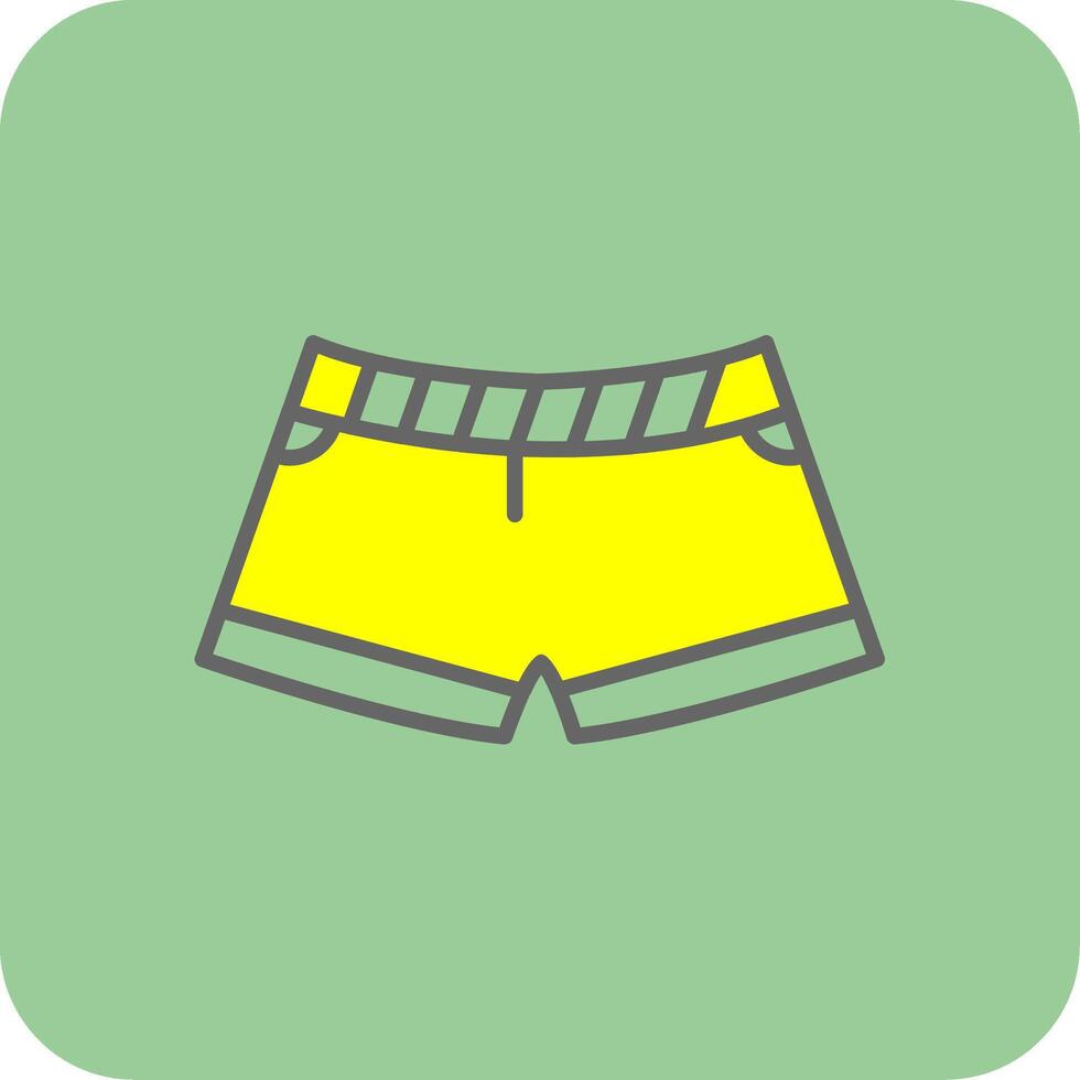 Short Filled Yellow Icon vector