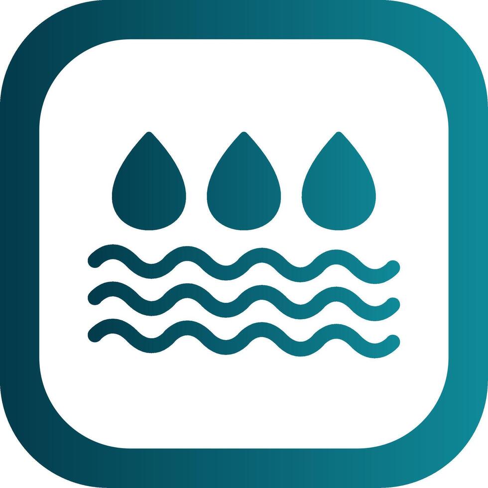 Water Glyph Gradient Corner Icon vector