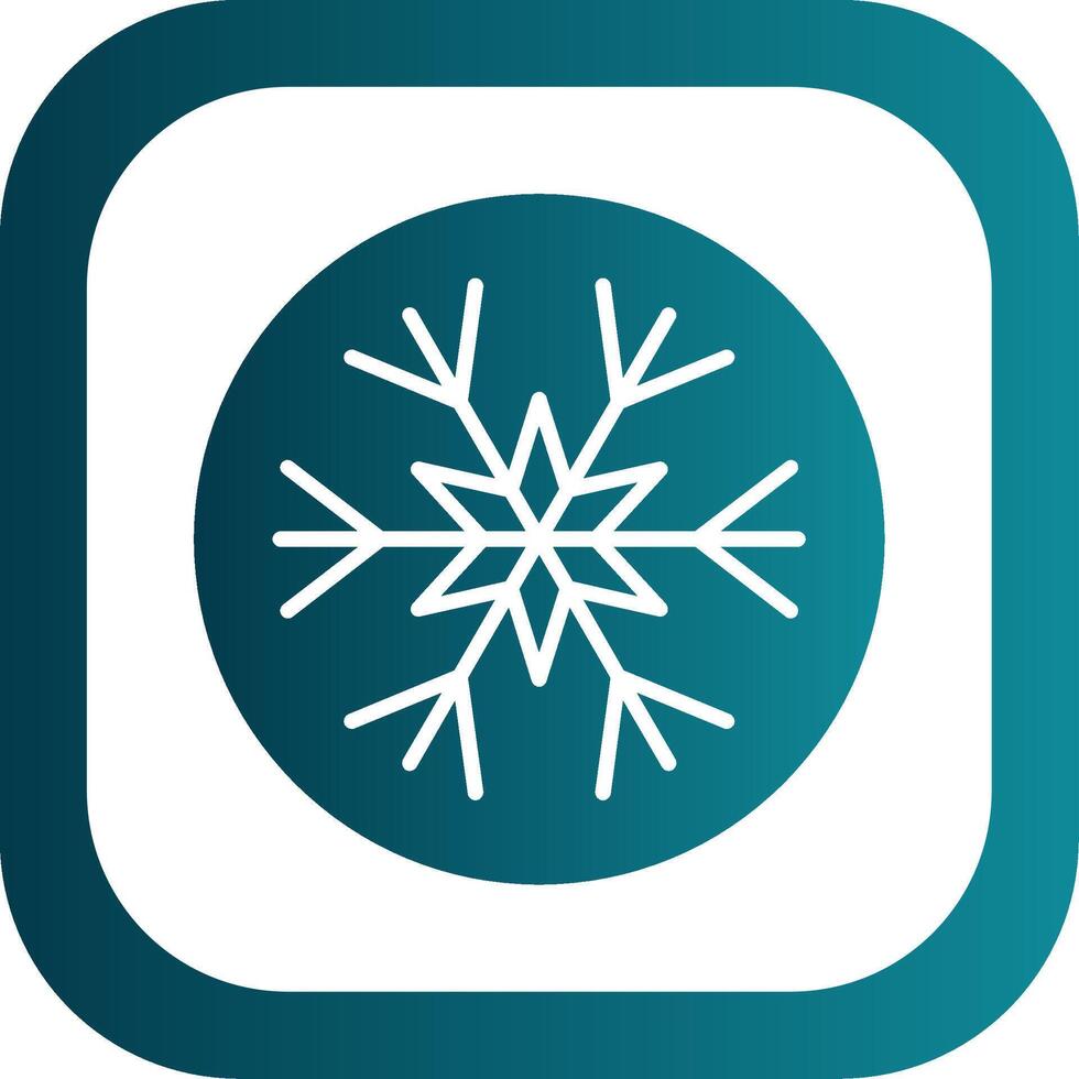 Snowflake Glyph Gradient Corner Icon vector
