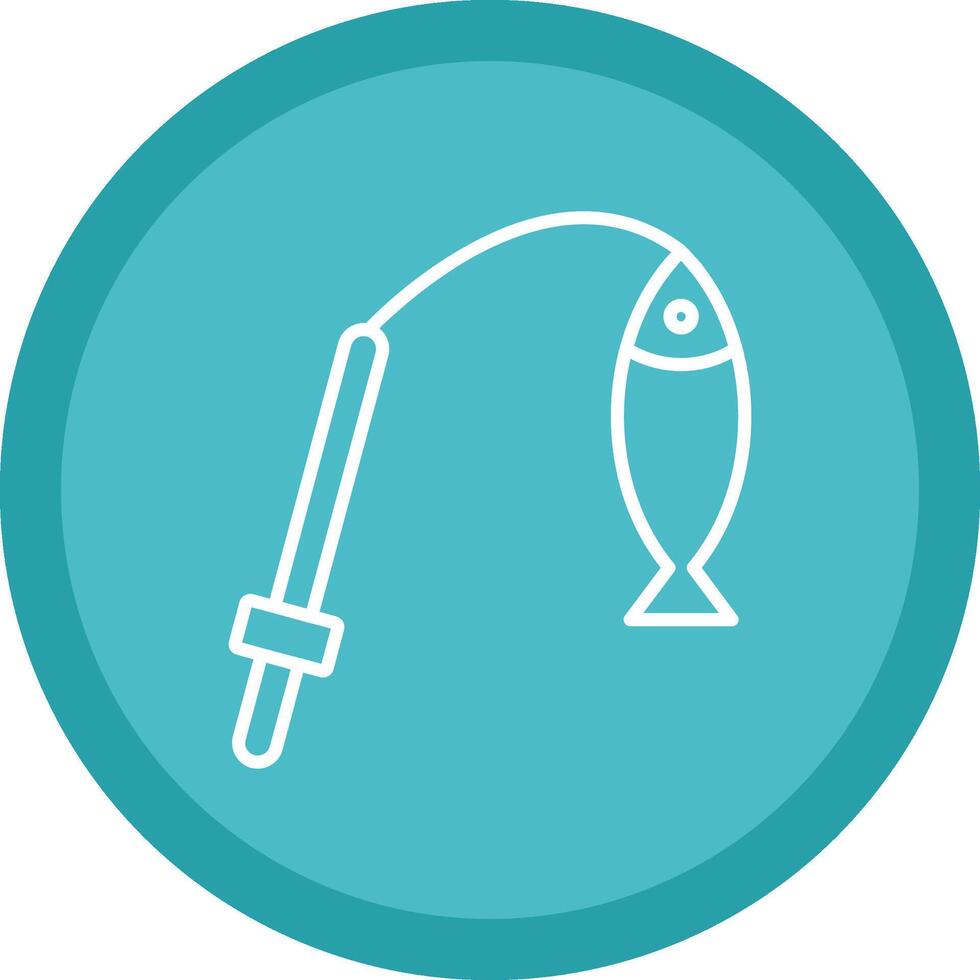 Fishing Line Multi Circle Icon vector