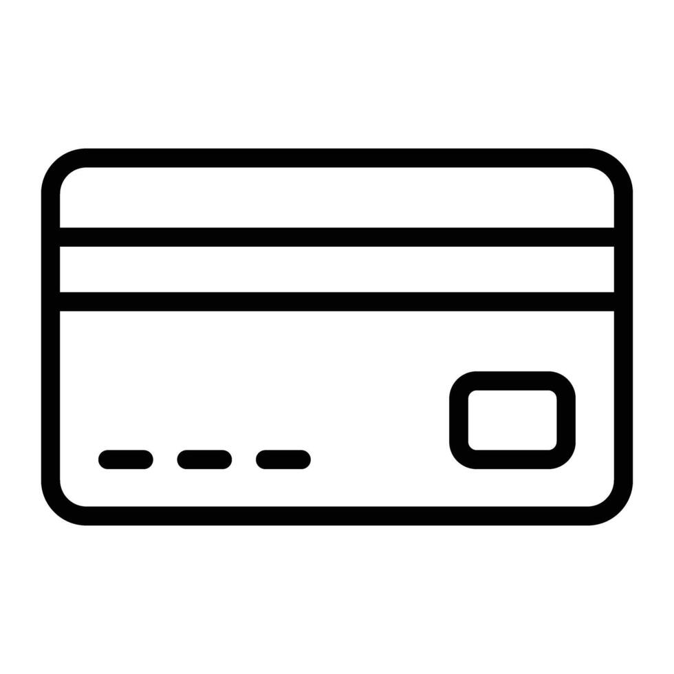 Credit Card Line Icon Design vector