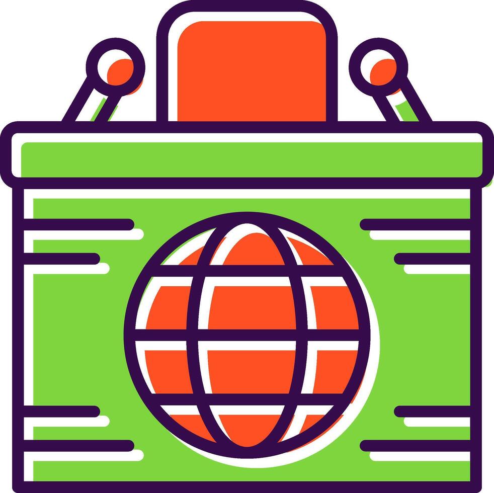 Desk filled Design Icon vector