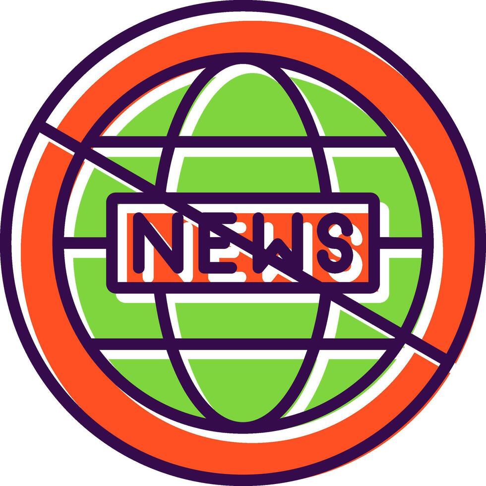Fake News filled Design Icon vector