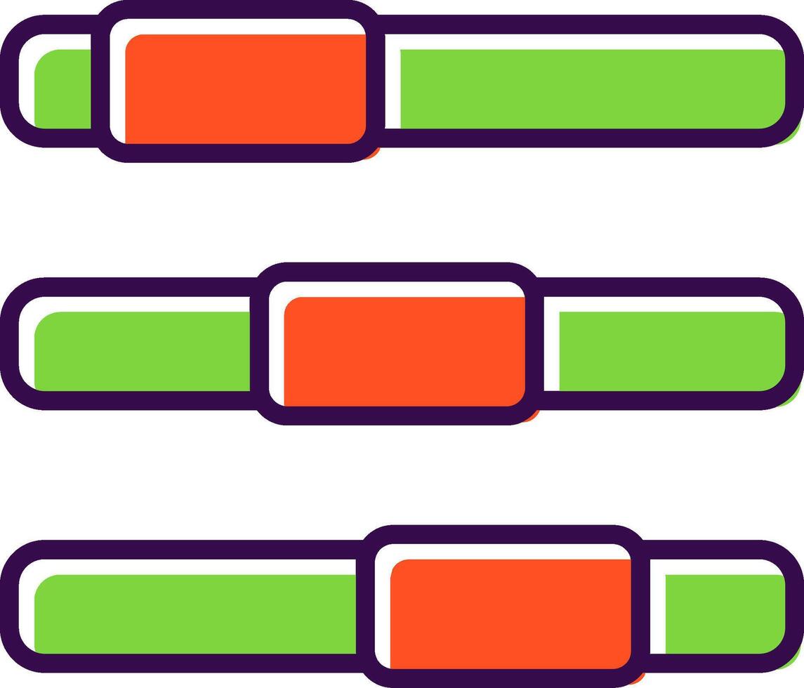 Progress Bar filled Design Icon vector