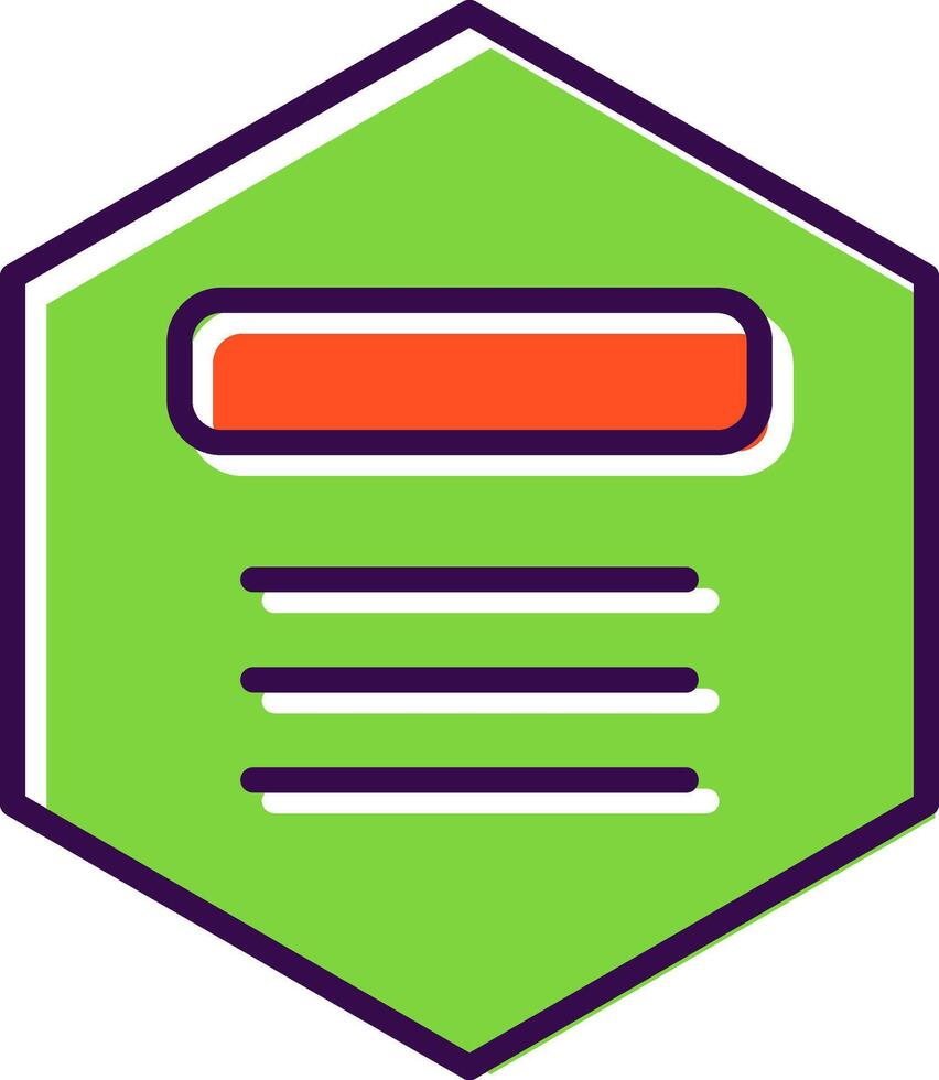Hexagon filled Design Icon vector