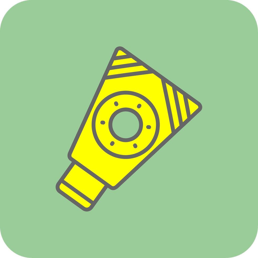 Sunscreen Filled Yellow Icon vector