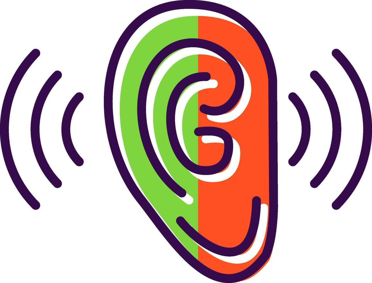 Listening filled Design Icon vector