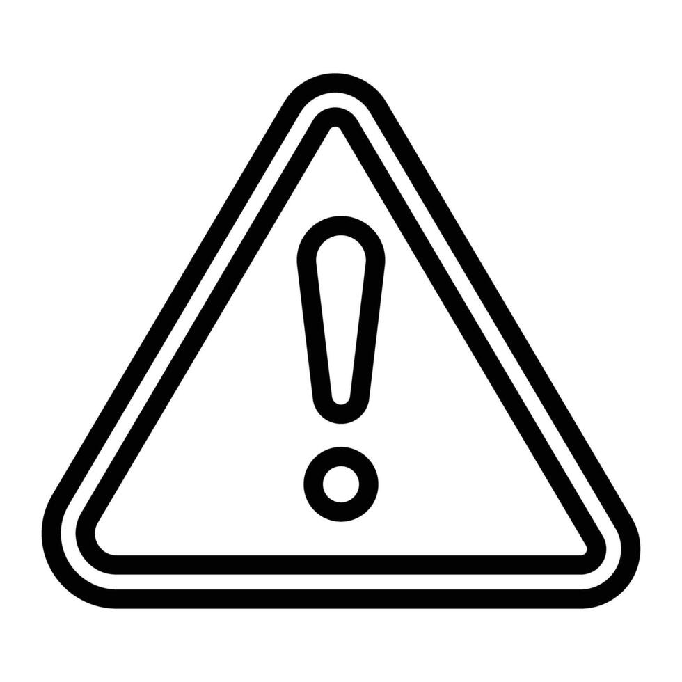 Warning Line Icon Design vector