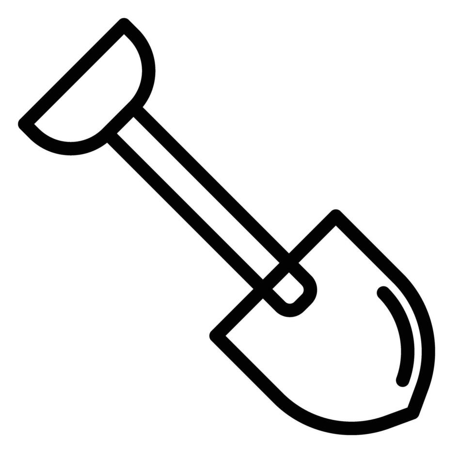 Shovel Line Icon Design vector