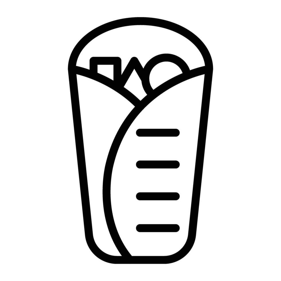 Wrap Line Icon Design vector
