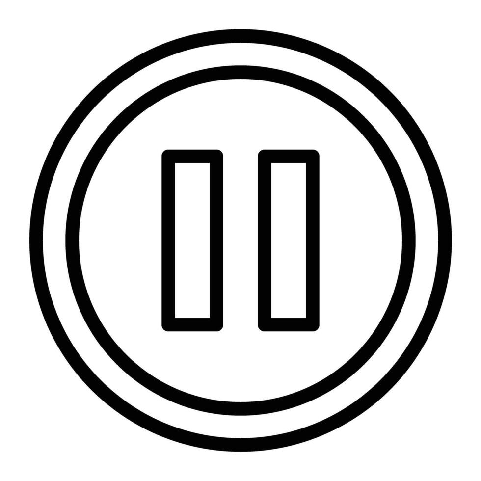 Pause Line Icon Design vector