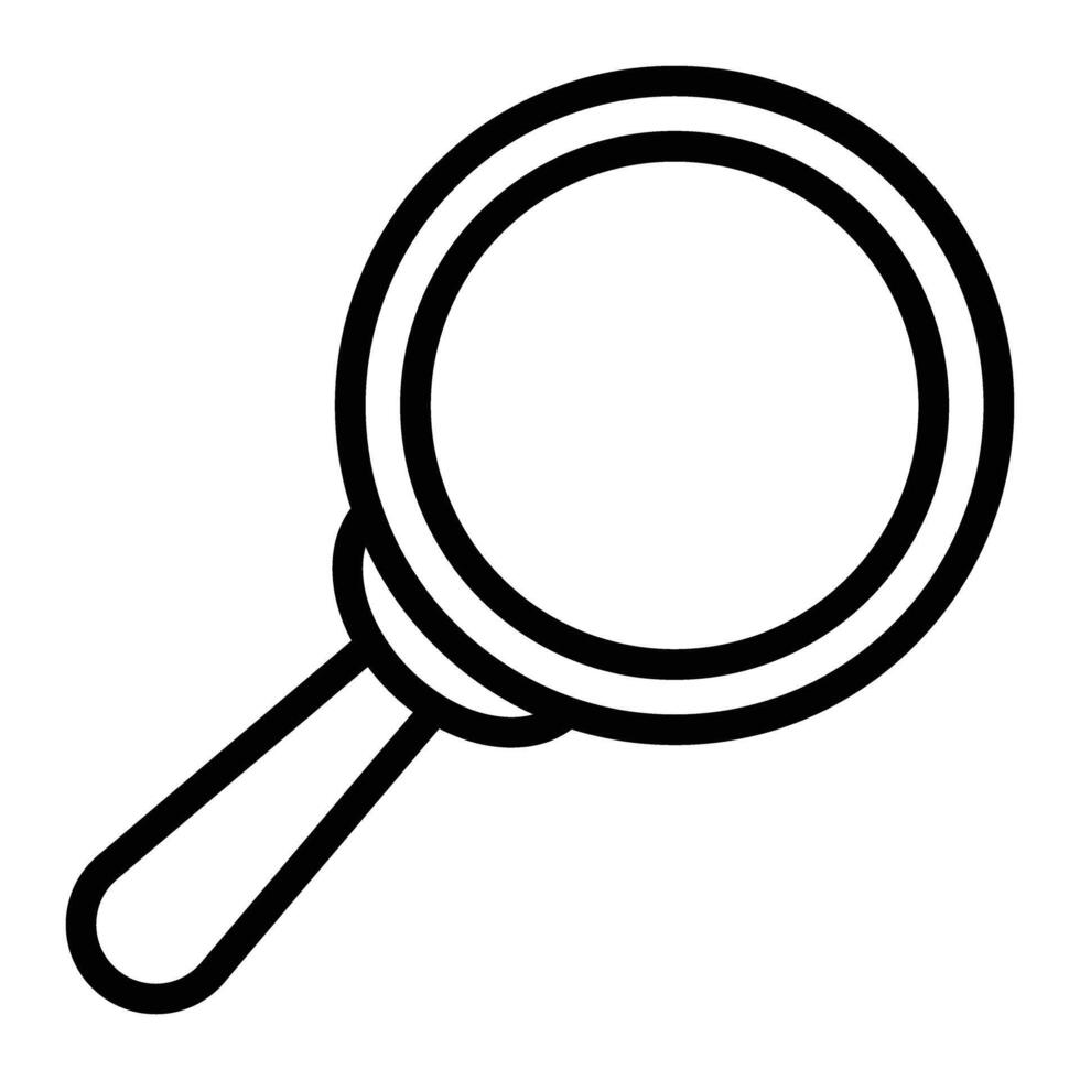 Magnifying Glass Line Icon Design vector