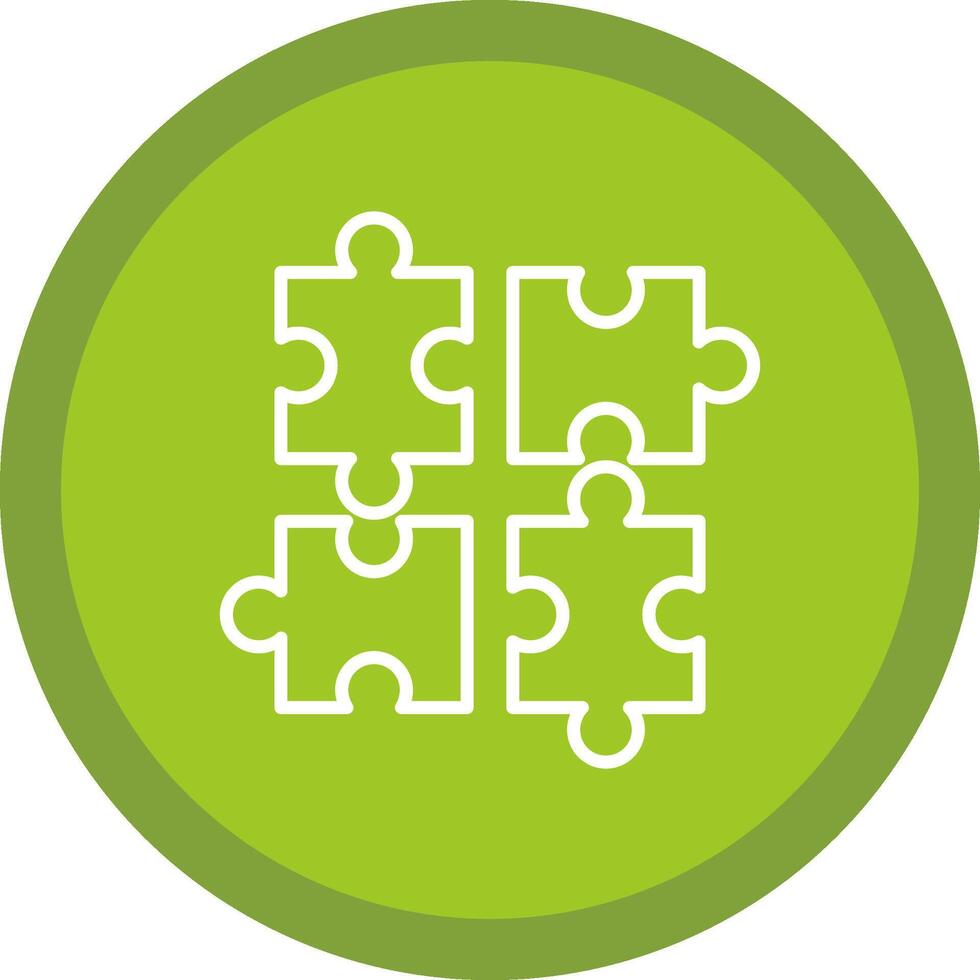 Jigsaw Line Multi Circle Icon vector