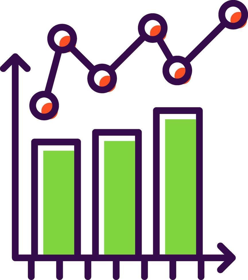 bar gráfico lleno diseño icono vector