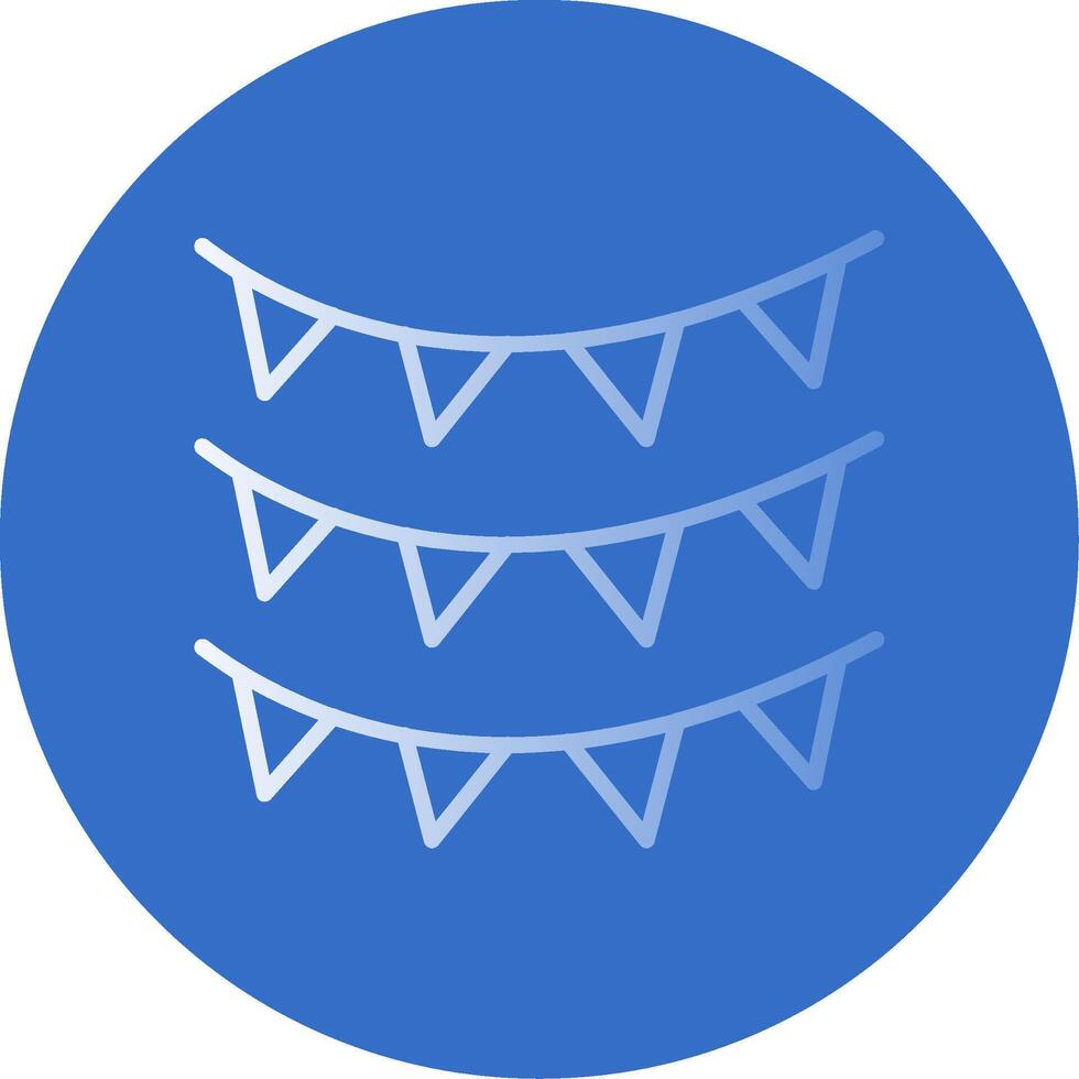 Bunting Flat Bubble Icon vector