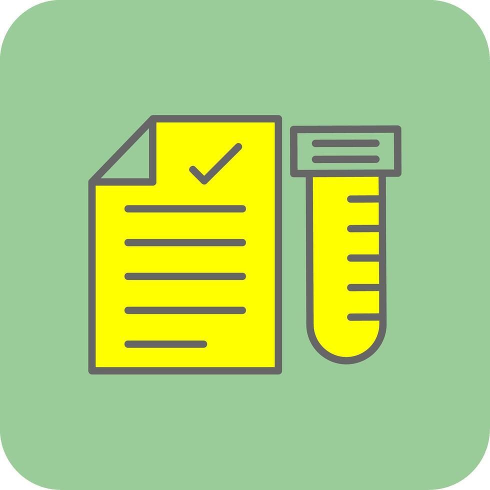 Dna Report Filled Yellow Icon vector