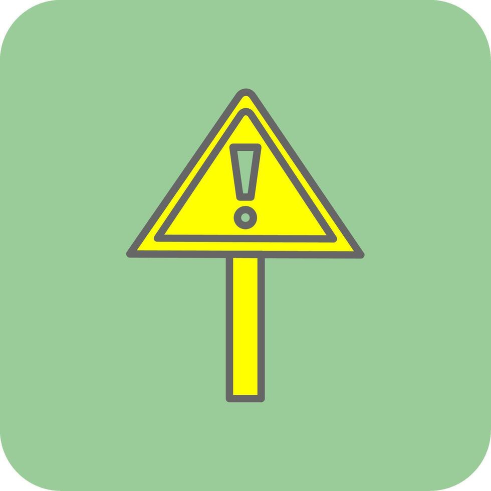 Alert Filled Yellow Icon vector