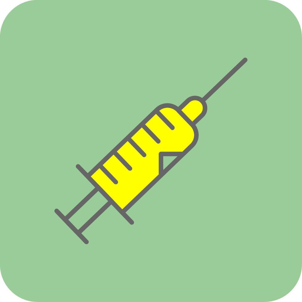 Syringe Filled Yellow Icon vector