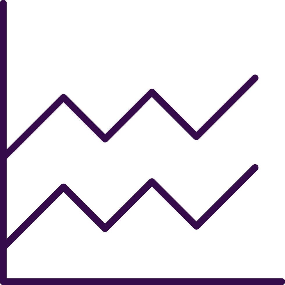 Area Graph filled Design Icon vector