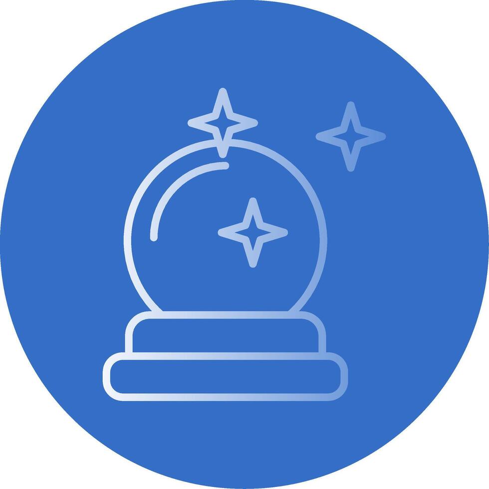 Crystal Ball Flat Bubble Icon vector