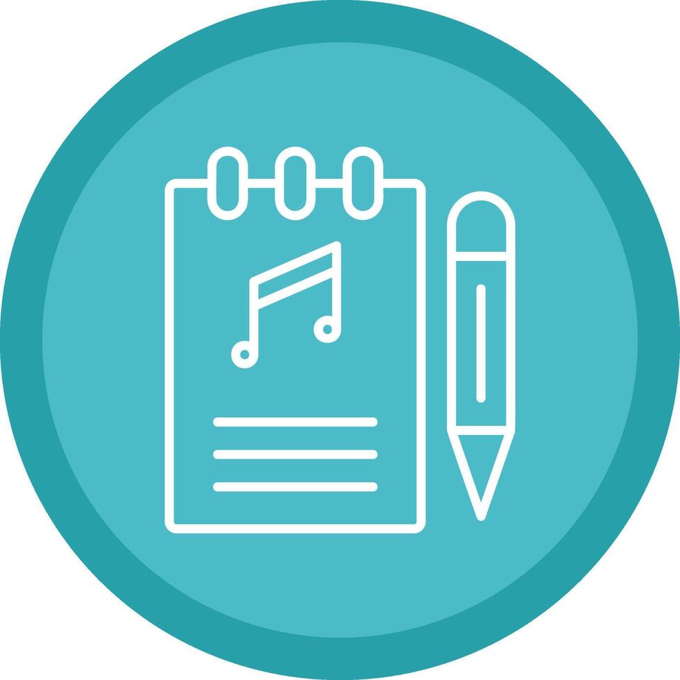 Songwriter Line Multi Circle Icon vector