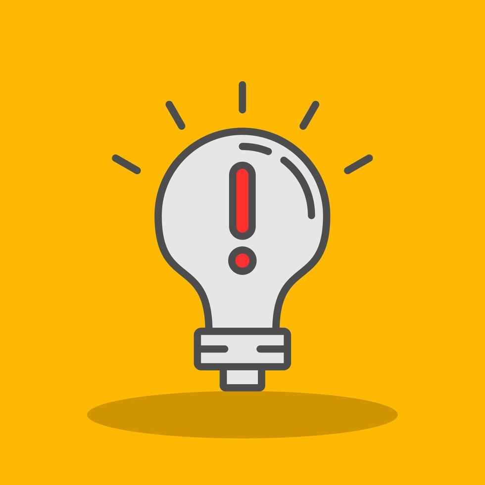 idea Filled Shadow Icon vector