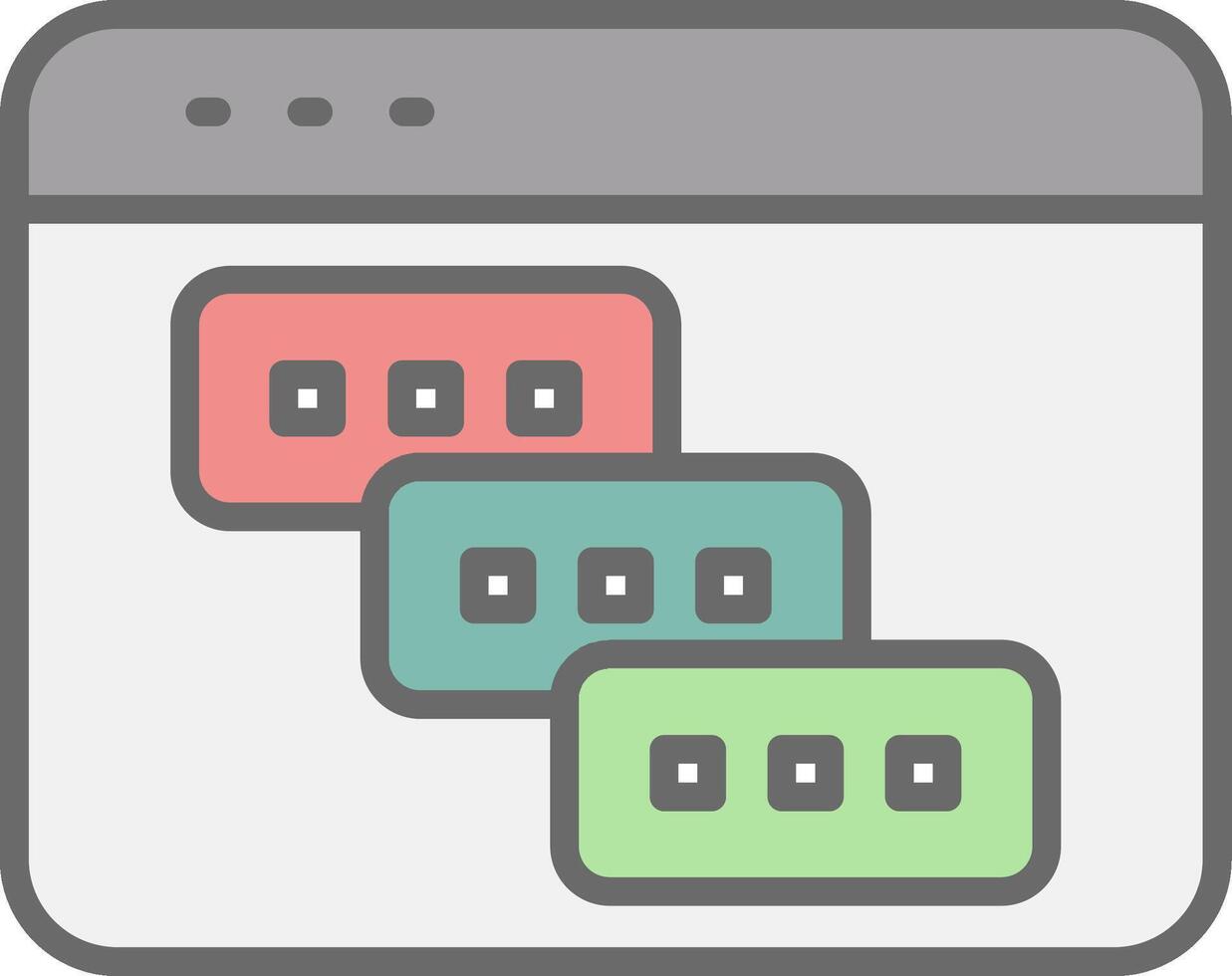 Tasks Line Filled Light Icon vector