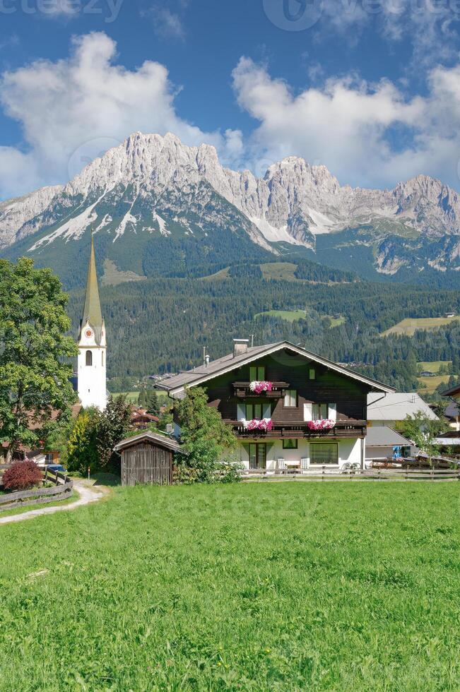 popular Tourist Resort for Vacation in Summer and Winter Ellmau am Wilden Kaiser,Tirol,Austria photo