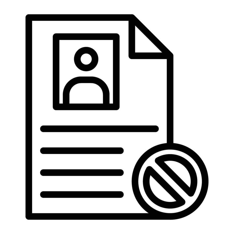 Resignation Line Icon Design vector