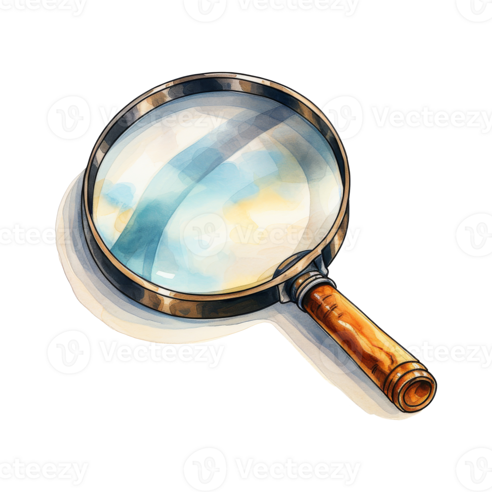 Magnifying Glass with Polished Lens for Detailed Examination png
