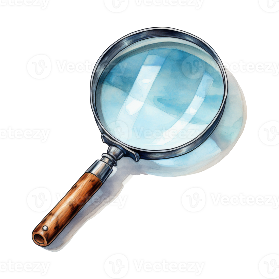 Magnifying Glass with Polished Lens for Detailed Examination png