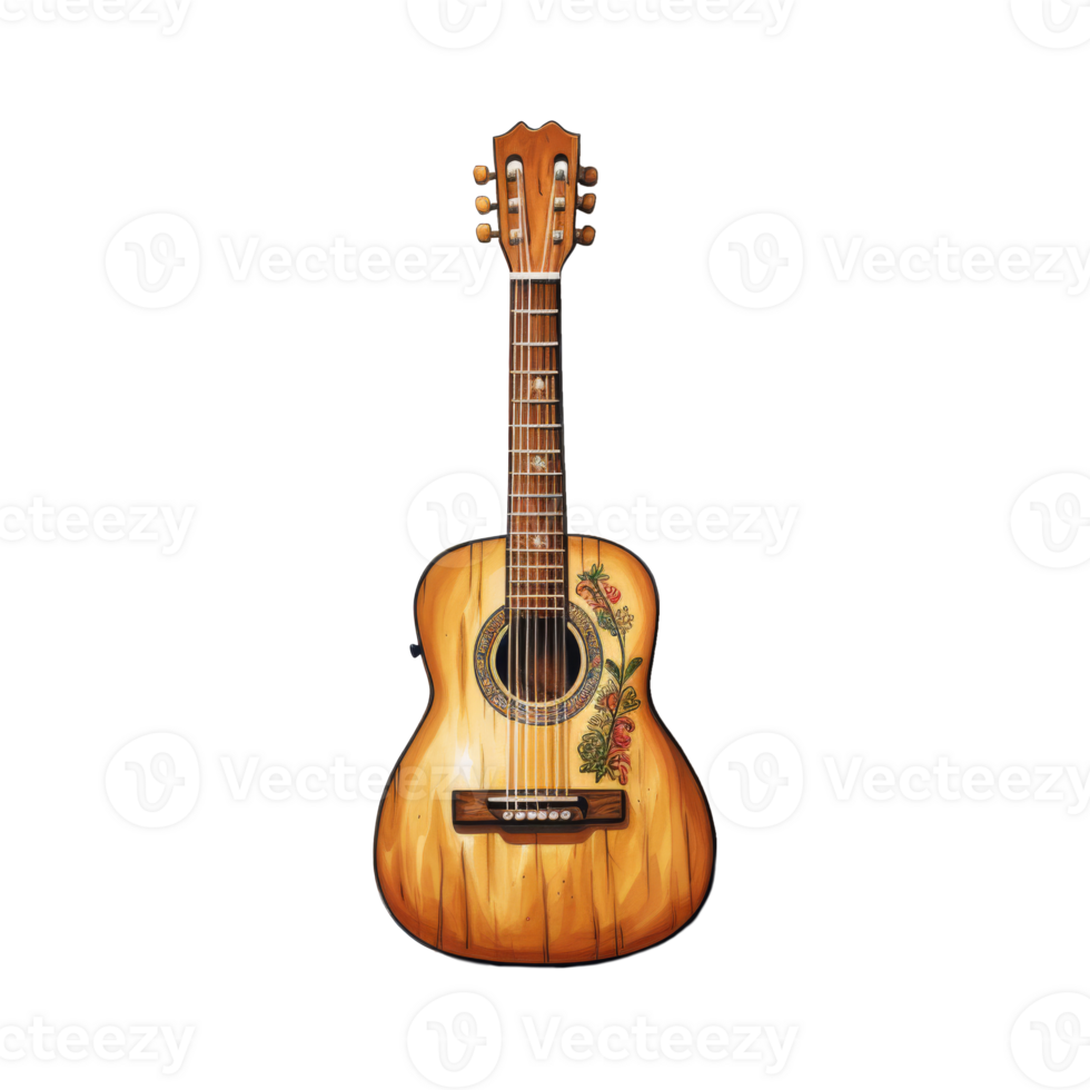 Colorful Array of Guitar png