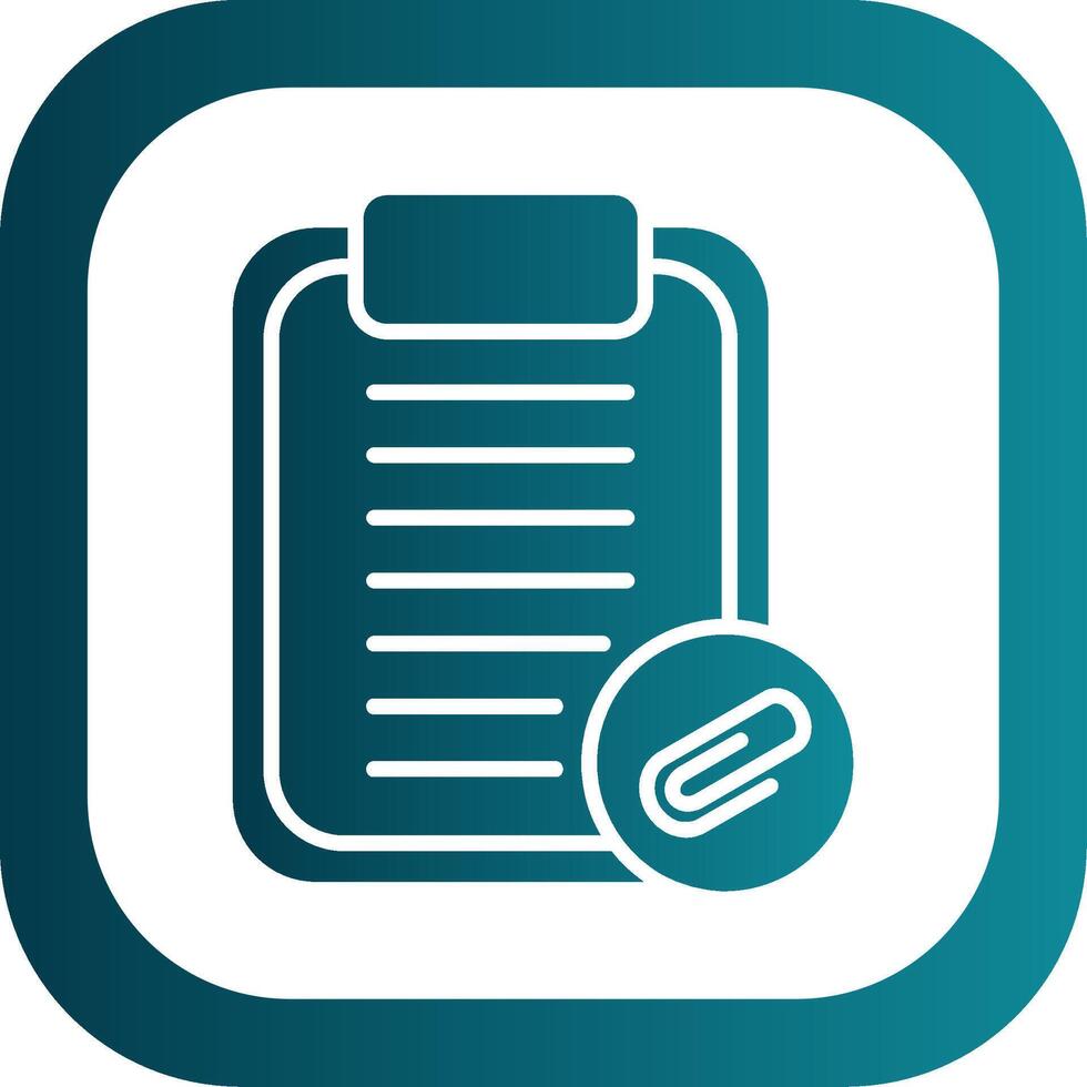 Clipboard Glyph Gradient Corner Icon vector